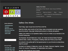 Tablet Screenshot of galleryoneartists.com
